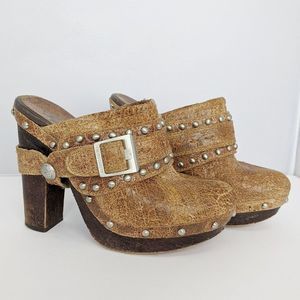 Vince Camuto Brown leather Heeled Mules Women 6